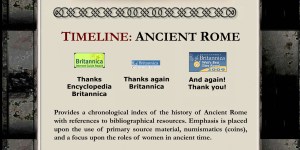 TIMELINE: ANCIENT ROME Web Site Awards